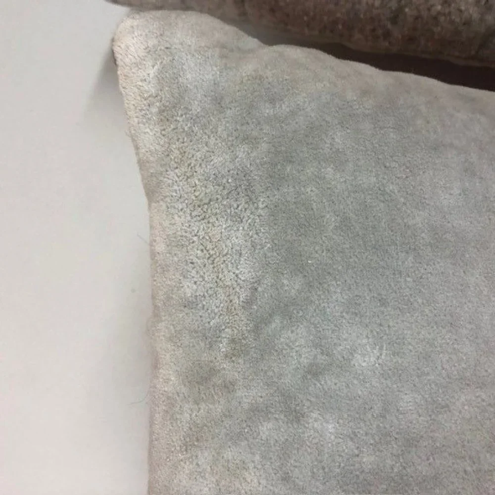2 Vintage Woven Wool Bird Pillows with Velvet Backs